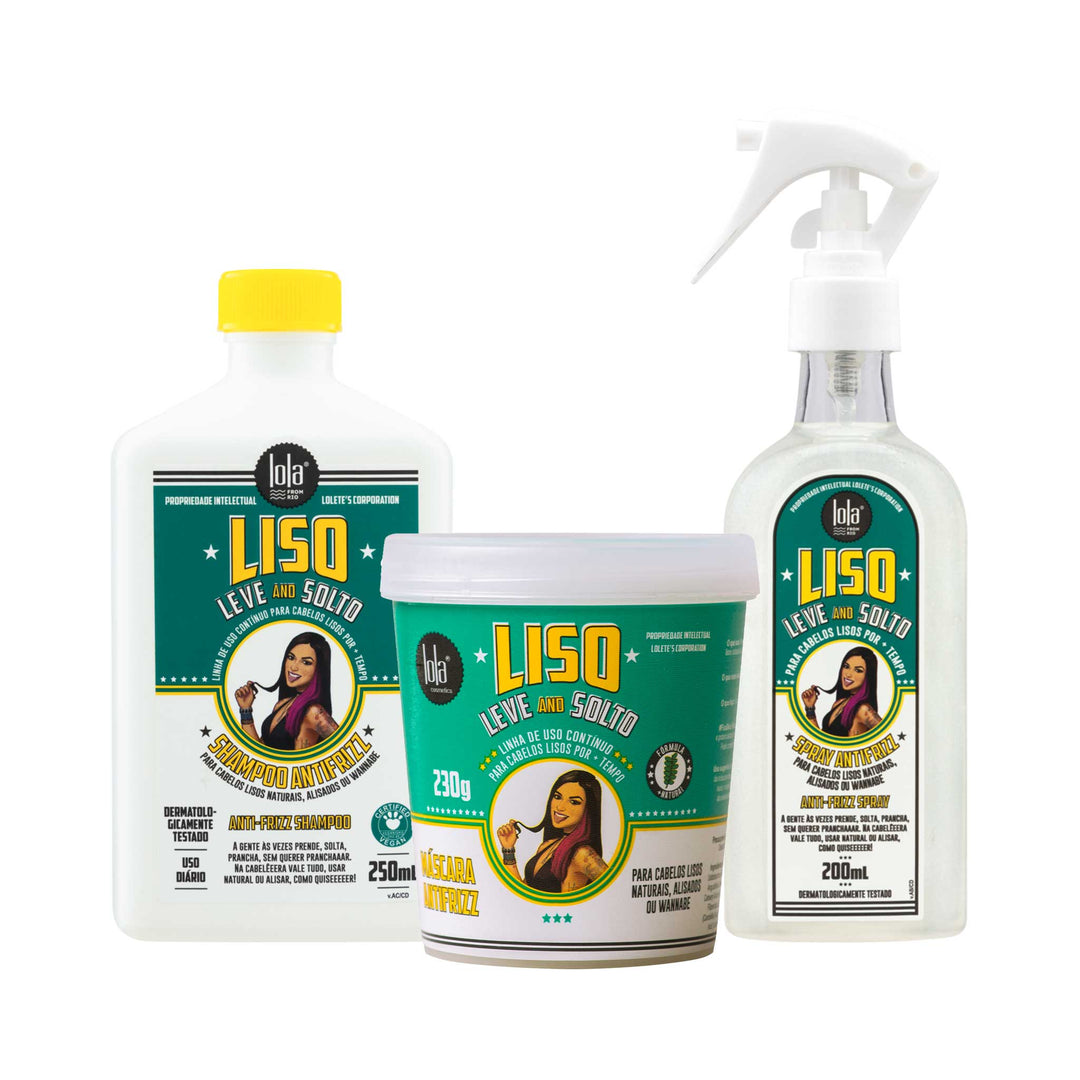 Kit Liso, Leve e Solto Lola Cosmetics
