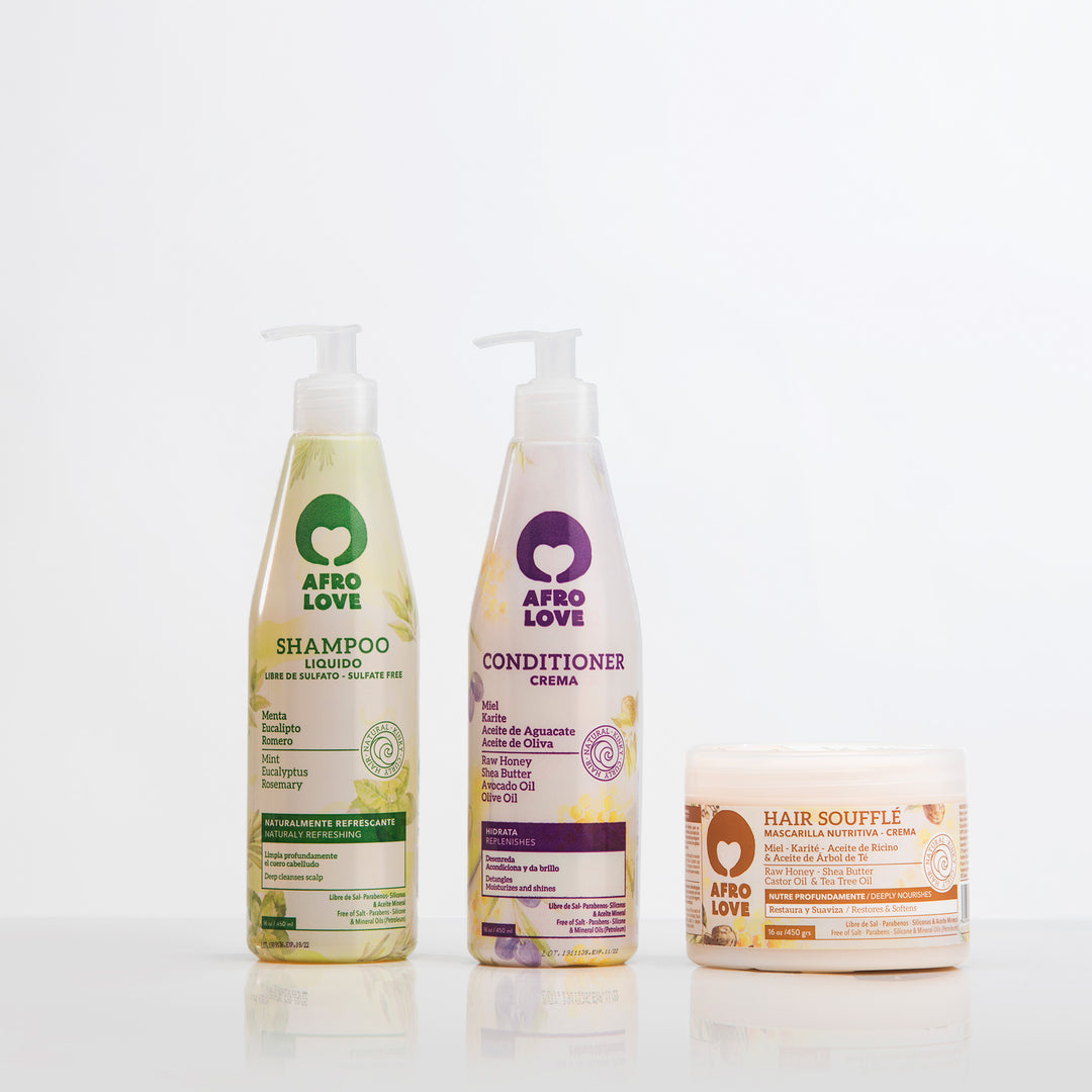 Kit Afro Love Limpieza Shampoo Menta